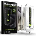 Протектор за Samsung Galaxy S24 Ultra - Techsuit - [Съвместим с отключване с пръстов отпечатък] TitanGlass CrystalHD - Прозрачен