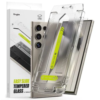 Протектор за Samsung Galaxy S24 Ultra (комплект от 2) - Ringke Easy Slide Tempered Glass - Clear
