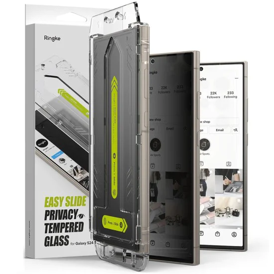 Протектор за Samsung Galaxy S24 Ultra (комплект от 2) - Ringke Easy Slide Tempered Glass - Поверителност