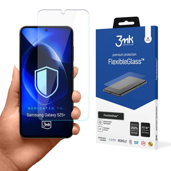 Протектор за Samsung Galaxy S25 Plus - 3mk - Гъвкаво стъкло - Прозрачен