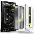 Протектор за Samsung Galaxy S25 Plus / Galaxy S24 Plus - Techsuit - [Съвместим с отключване с пръстов отпечатък] TitanGlass CrystalHD (2 броя) - Прозрачен