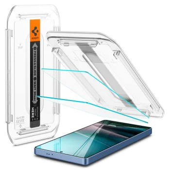 Протектор за Samsung Galaxy S25 Ultra - Spigen - Glas.tR EZ-FIT HD (2 бр.) - Прозрачен