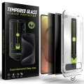 Протектор за Samsung Galaxy S25 Ultra - Techsuit - [Съвместим с отключване с пръстов отпечатък] TitanGlass CrystalHD (2 броя) - Privacy