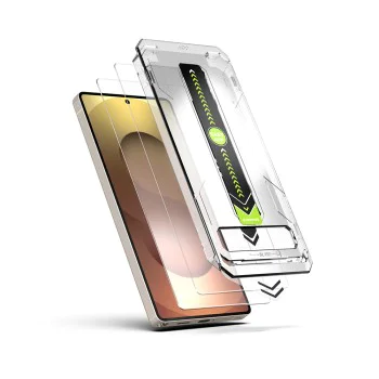 Протектор за Samsung Galaxy S25 Ultra - Techsuit - [Съвместим с отключване с пръстов отпечатък] TitanGlass CrystalHD (2 броя) - Прозрачен