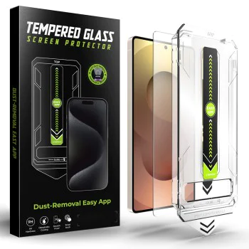 Протектор за Samsung Galaxy S25 Ultra - Techsuit - [Съвместим с отключване с пръстов отпечатък] TitanGlass CrystalHD - Прозрачен