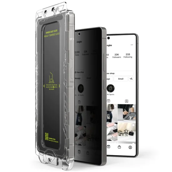 Протектор за Samsung Galaxy S25 Ultra (комплект от 2) - Ringke Easy Slide Privacy Tempered Glass - черен