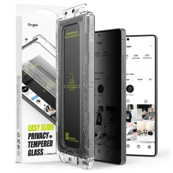 Протектор за Samsung Galaxy S25 Ultra (комплект от 2) - Ringke Easy Slide Privacy Tempered Glass - черен