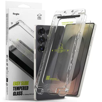 Протектор за Samsung Galaxy S25 Ultra (комплект от 2) - Ringke Easy Slide Tempered Glass - Clear