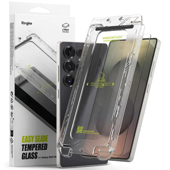 Протектор за Samsung Galaxy S25 Ultra (комплект от 2) - Ringke Easy Slide Tempered Glass - Clear