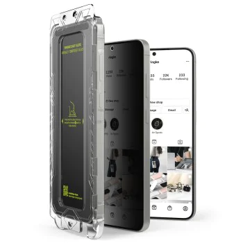 Протектор за Samsung Galaxy S25 (комплект от 2) - Ringke Easy Slide Privacy Tempered Glass - черен