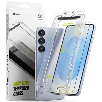 Протектор за Samsung Galaxy S25 (комплект от 2) - Ringke Easy Slide Tempered Glass - Clear
