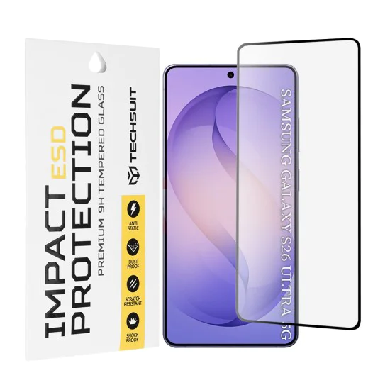 Протектор за Samsung Galaxy S26 Ultra - ESD Glass - Techsuit - Черен