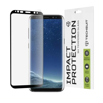 Протектор за Samsung Galaxy S8 - 111D Full Cover / Full Glue Glass / 3D Curved Screen - Черен