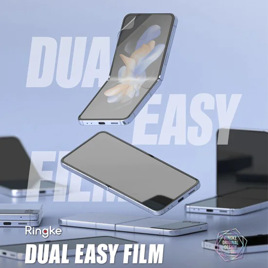 Протектор за Samsung Galaxy Z Flip4 (комплект 2) - Ringke Dual Easy Full - Clear