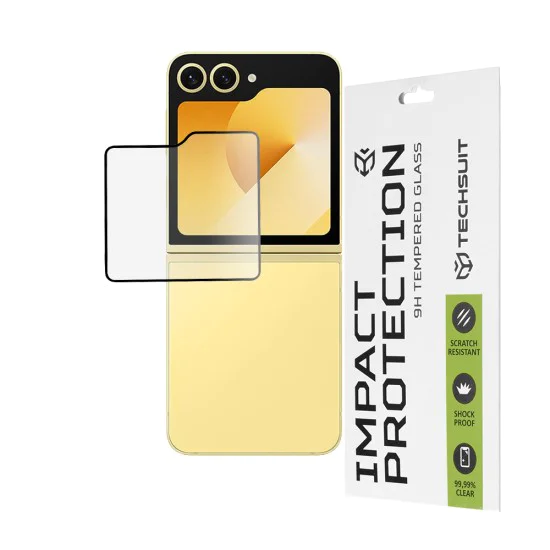 Протектор за Samsung Galaxy Z Flip6 - 111D Full Cover / Full Glue Glass [Outside Screen] - Черен