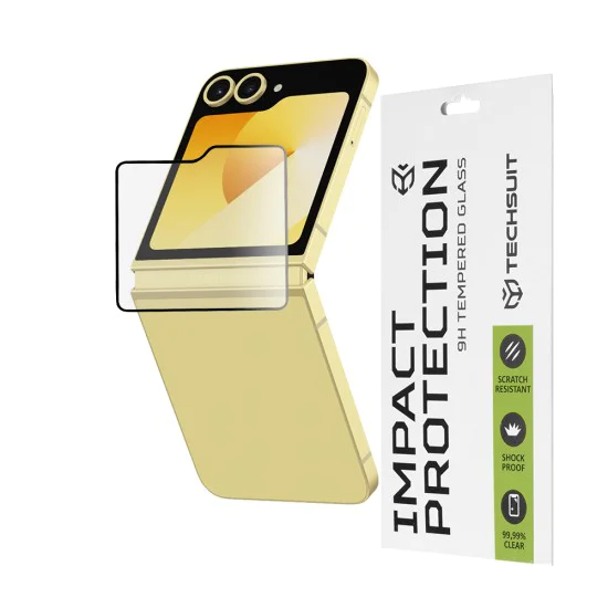 Протектор за Samsung Galaxy Z Flip6 - 111D Full Cover / Full Glue Glass [Outside Screen] - Черен