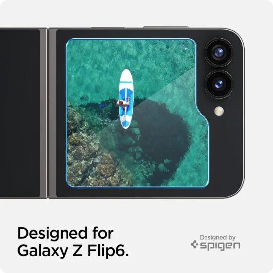 Протектор за Samsung Galaxy Z Flip6 (комплект 2) - Spigen Glas.tR EZ FIT - Прозрачен
