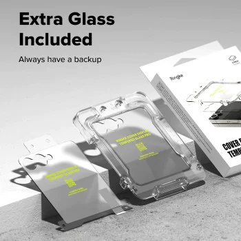 Протектор за Samsung Galaxy Z Flip7 - Cover Display Easy Slide Tempered Glass Pro (2 броя) - Прозрачен