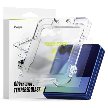 Протектор за Samsung Galaxy Z Flip7 - Cover Display Easy Slide Tempered Glass Pro (2 броя) - Прозрачен