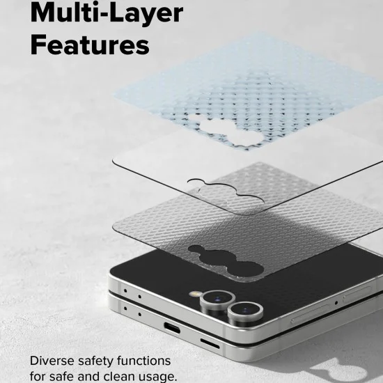 Протектор за Samsung Galaxy Z Flip7 - Cover Display Easy Slide Tempered Glass Pro (2 броя) - Прозрачен