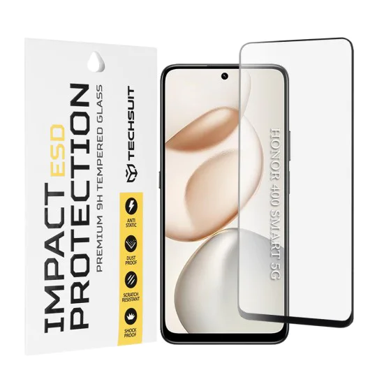 Протектор – Techsuit ESD Glass – Honor 400 Smart 5G / 400 Smart 4G / 200 Smart / 90 Smart / X7d 4G / X7b 4G / X7b 5G / X7c – Черен