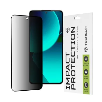 Протектор за Xiaomi 13T / 13T Pro - 111D Privacy Full Glue - Черен