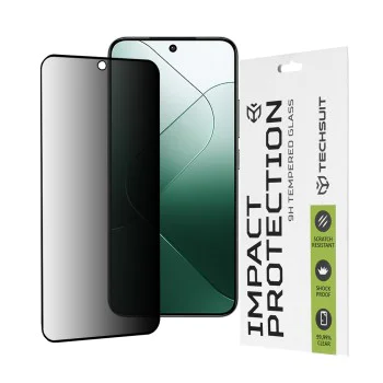 Протектор за Xiaomi 14 - 111D Privacy Full Glue - черен