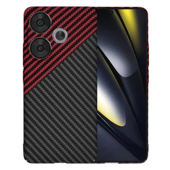 Протектор за Xiaomi Poco F6 - Carbonite FiberShell - Red Vortex