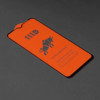 Протектор за Xiaomi Poco M3 / Redmi 9 Power / Redmi 9T - 111D Full Cover / Full Glue Glass - черен