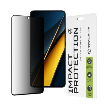 Протектор за Xiaomi Poco X6 Pro - 111D Privacy Full Glue - Черен