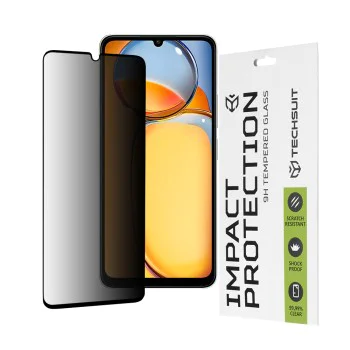 Протектор за Xiaomi Redmi 13C 4G / 13C 5G / Poco C65 / Poco M6 - 111D Privacy Full Glue - Черен