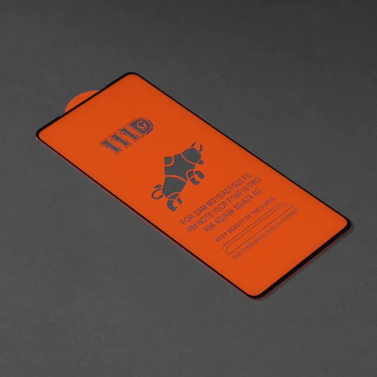 Протектор за Xiaomi Redmi Note 10 4G / Note 10S / Poco M5s - 111D Full Cover / Full Glue Glass - Черен