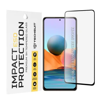 Протектор за Xiaomi Redmi Note 10 Pro / Note 10 Pro Max - ESD Glass - Черен