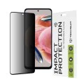 Протектор за Xiaomi Redmi Note 12 4G / 12 5G / Poco X5 - 111D Privacy Full Glue - Черен