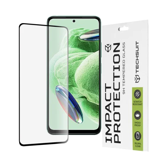 Протектор за Xiaomi Redmi Note 12 5G / Note 12 4G / Poco X5 - 111D Full Cover / Full Glue Glass - Черен