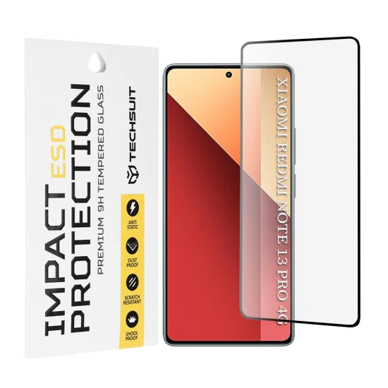 Протектор за Xiaomi Redmi Note 13 Pro 4G / Poco M6 Pro 4G - ESD Glass - Черен