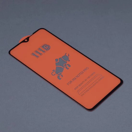 Протектор за Xiaomi Redmi Note 8 Pro - 111D Full Cover / Full Glue Glass - черен
