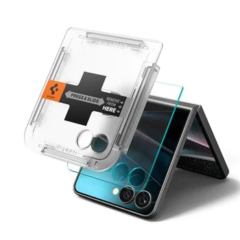 Протектор за дисплей (2 бр.) – Spigen Glas.tR EZ-FIT HD – Samsung Galaxy Z Flip7 – Прозрачен