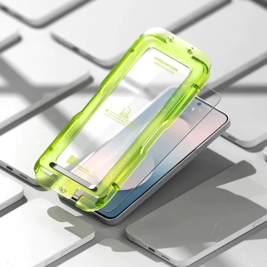Протектор за дисплей – Ringke Easy Slide Tempered Glass (2 pack) – Samsung Galaxy S25 FE – Прозрачен