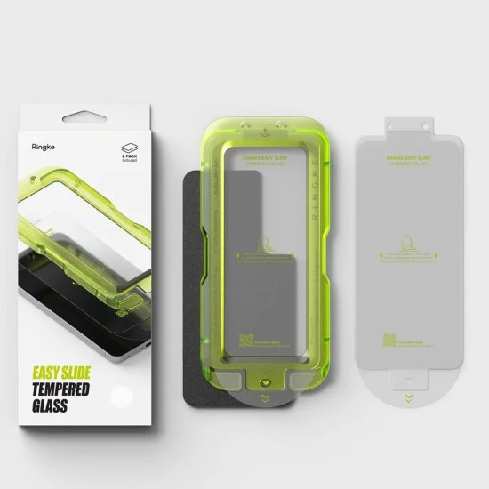 Протектор за дисплей – Ringke Easy Slide Tempered Glass (2 pack) – Samsung Galaxy S25 FE – Прозрачен