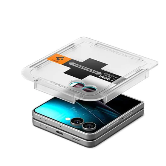 Протектор за дисплей – Spigen Glas.tR EZ-FIT HD – Samsung Galaxy Z Flip7 – Прозрачен