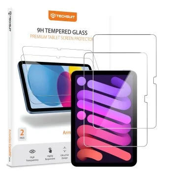 Протектор за дисплей за iPad Mini (2026) ArmorGlass CrystalHD (2 броя) - Techsuit - Прозрачен