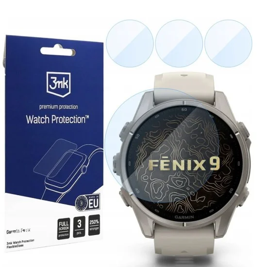 Протектор за екран за Garmin Fenix 9 (43mm) - FlexibleGlass (3 pack) - 3mk - Прозрачен