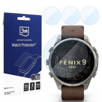 Протектор за екран за Garmin Fenix 9 Pro (47mm) - FlexibleGlass (3 pack) - 3mk - Прозрачен
