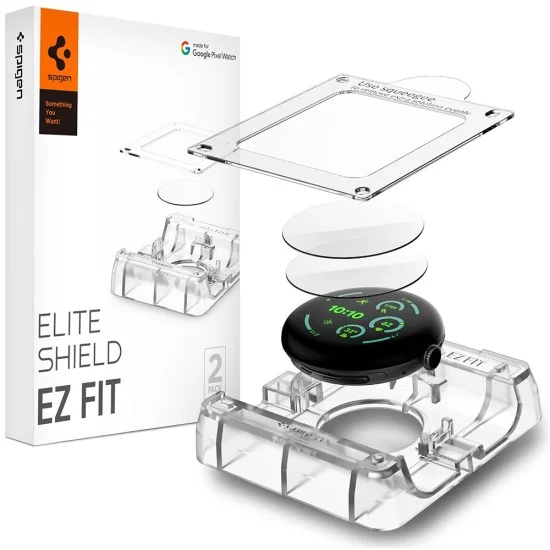 Протектор за екран Spigen Elite Shield EZ Fit (AFL08524) (2 броя в комплект) - Google Pixel Watch 5 / Watch 4 / Watch 3 41mm - Прозрачен