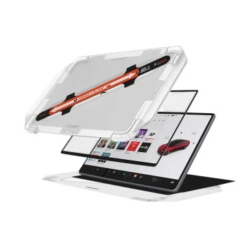 Протектор за екран Spigen Glas.tR EZ-FIT (AGL10654) - Tesla Model Y (2026/2025) / Model 3 (2026/2025/2024) - Черен
