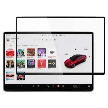 Протектор за екран Spigen Glas.tR EZ-FIT (AGL10654) - Tesla Model Y (2026/2025) / Model 3 (2026/2025/2024) - Черен