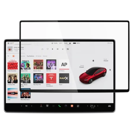 Протектор за екран Spigen Glas.tR EZ-FIT (AGL10654) - Tesla Model Y (2026/2025) / Model 3 (2026/2025/2024) - Черен