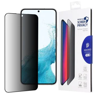 Протектор за фолио за Samsung Galaxy S22 5G - Dux - Ducis закалено стъкло за поверителност - черен