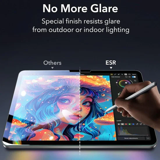 Протектор за iPad Air 13 (2024 / 2025 / 2026) - Armorite Paper-Feel UltraFit Tray - ESR - Прозрачен